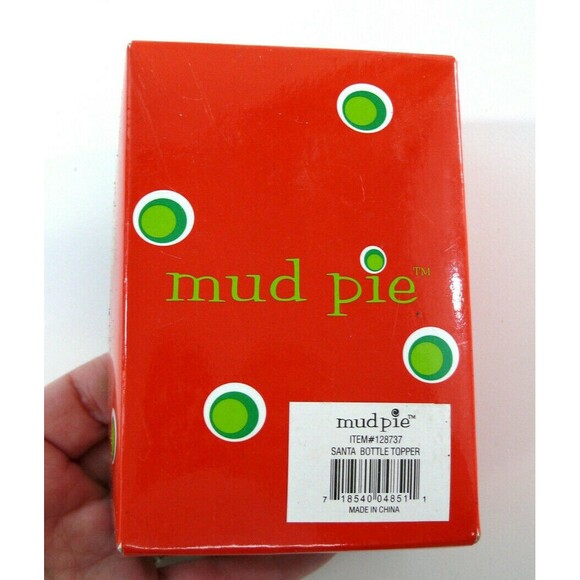 NEW Mud Pie brand upside down SANTA Bottle cork Wine Stopper christmas - Picture 3 of 4